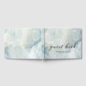 絵を描空モダンの抽象芸術のブラシ結婚ック ゲストブック (全面)