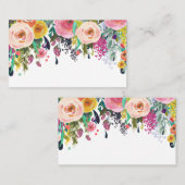 絵を描空白の結婚座席表。 プレイスカード (正面/裏面)