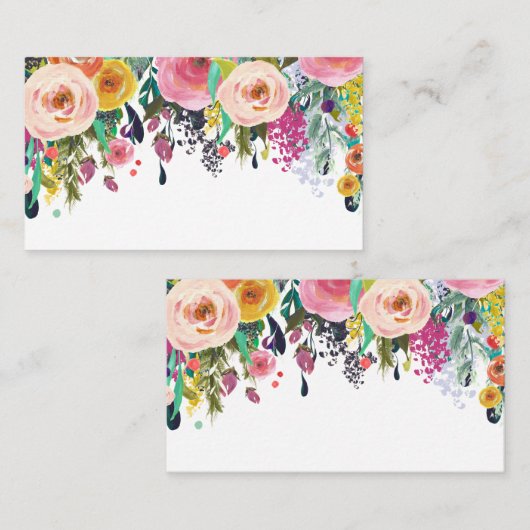 絵を描空白の結婚座席表。 プレイスカード (正面/裏面)