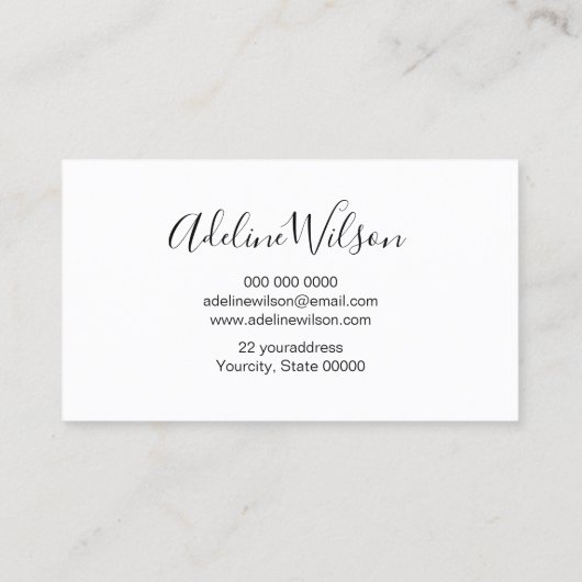 絵を描筆のストロークとフェイクグリッター名刺 名刺 (裏面)