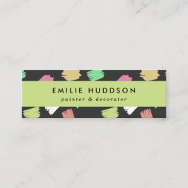 絵を描筆のストローク、ペインタ絵を描ー、デコレータ スキニー名刺