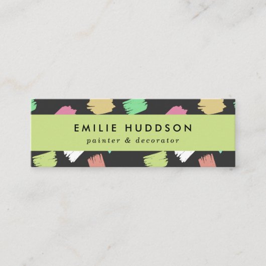 絵を描筆のストローク、ペインタ絵を描ー、デコレータ スキニー名刺 (正面)