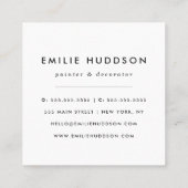 絵を描筆のストローク、ペインタ絵を描ー、デコレータ スクエア名刺 (裏面)