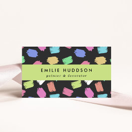 絵を描筆のストローク、ペインタ絵を描ー、デコレータ 名刺