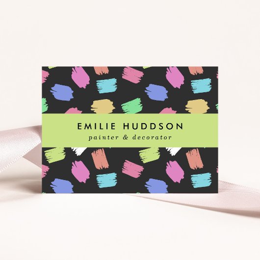 絵を描筆のストローク、ペインタ絵を描ー、デコレータ 名刺