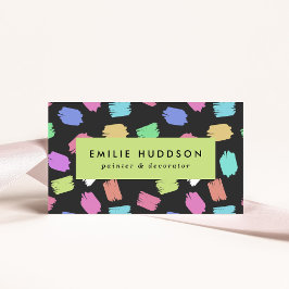 絵を描筆のストローク、ペインタ絵を描ー、デコレータ 名刺