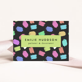 絵を描筆のストローク、ペインタ絵を描ー、デコレータ 名刺