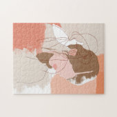 絵を描等高線の雌ポートレート ジグソーパズル (横)