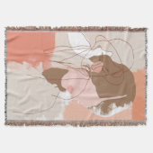 絵を描等高線の雌ポートレート スローブランケット (正面)
