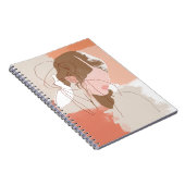 絵を描等高線の雌ポートレート ノートブック (右側)