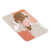 絵を描等高線の雌ポートレート マグネット (右側)