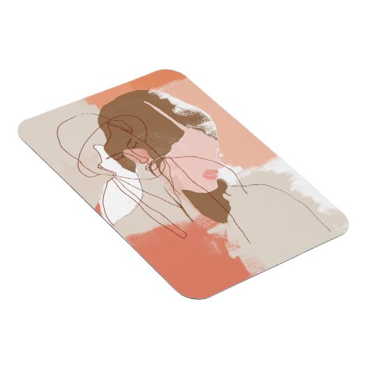 絵を描等高線の雌ポートレート マグネット (右側)