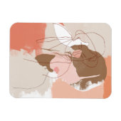 絵を描等高線の雌ポートレート マグネット (横)