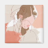 絵を描等高線の雌ポートレート マグネット (正面)