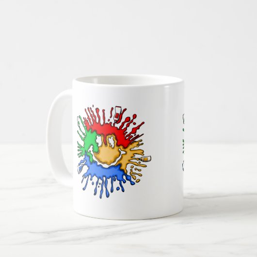 絵を描管スマイル コーヒーマグカップ (正面左)