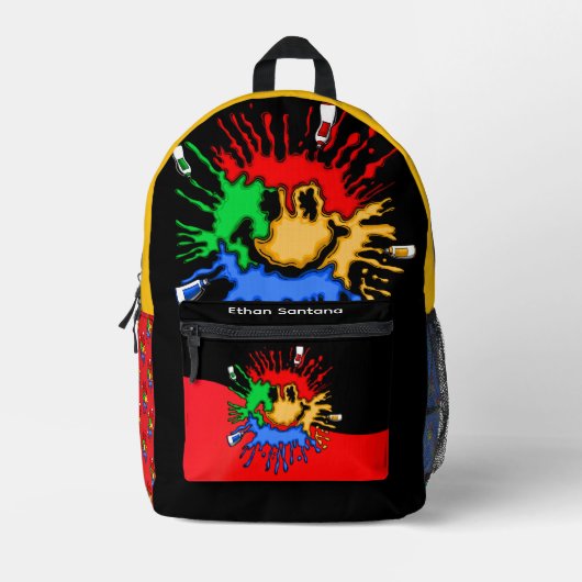 絵を描管スマイル プリントバックパック (正面)