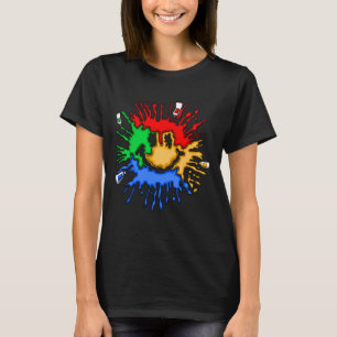 絵を描管スマイル Tシャツ