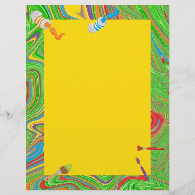 絵を描管絵を描ブラシテーマ レターヘッド (正面)