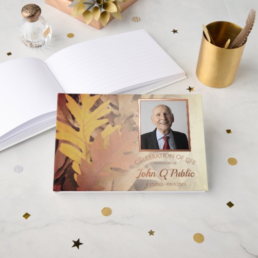 絵を描紅葉お祝い ゲストブック (正面見開き)