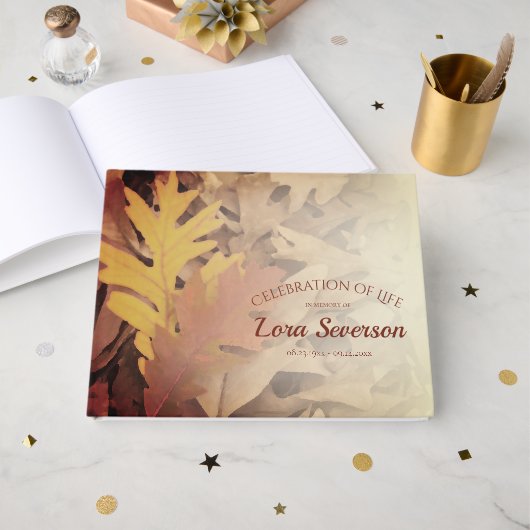 絵を描紅葉お祝い ゲストブック (正面見開き)