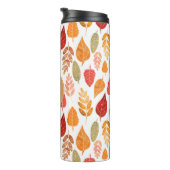 絵を描紅葉パターン&モノグラム タンブラー (回転右)