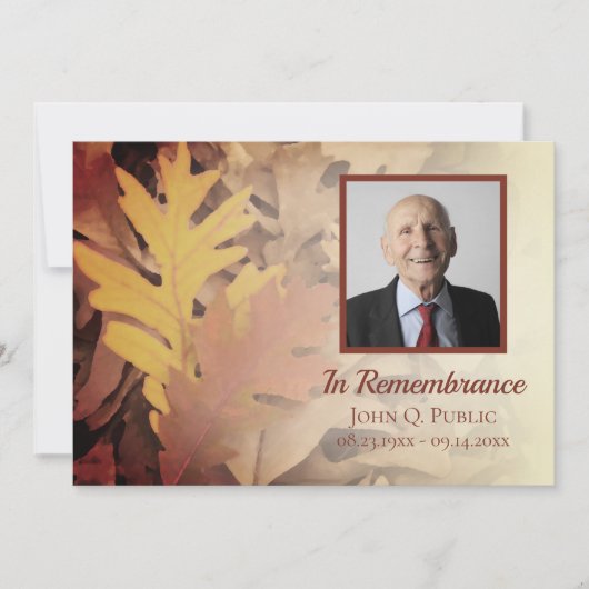 絵を描紅葉命日 招待状 (正面)