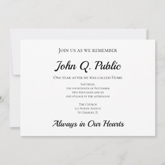 絵を描紅葉命日 招待状 (裏面)