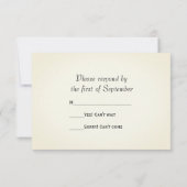 絵を描紅葉結婚式RSVP応答カード 出欠カード (裏面)