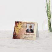 絵を描紅葉葬祭記念悔やみや弔慰 サンキューカード (正面)