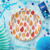 絵を描紅葉 ペーパープレート (パーティー)