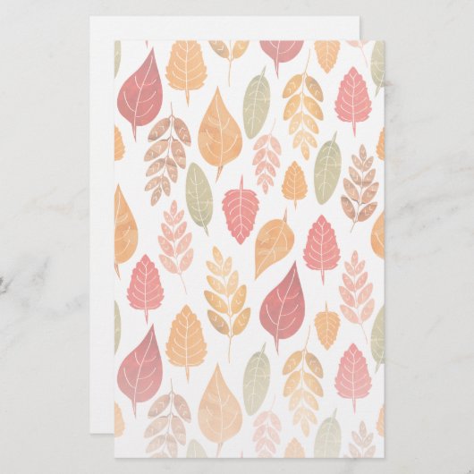 絵を描紅葉 便箋 (正面/裏面)