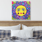 絵を描紫陽花ガールキャンバスアート キャンバスプリント (インサイチュ (寝室))