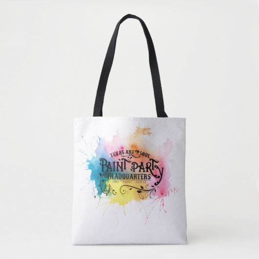 絵を描絵を描パーティー本部トート トートバッグ (正面)