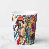 絵を描絵を描及びSipパーティー付属品ブラシホルダ 紙コップ (裏面)