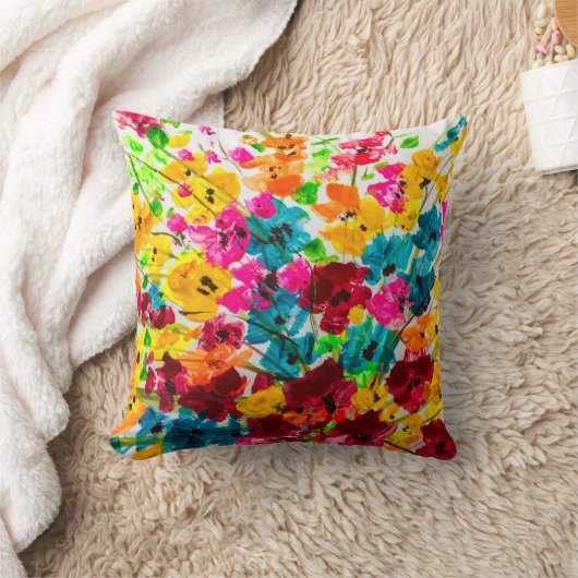 絵を描絵を描絵を描の花の質感 クッション (ブランケット)