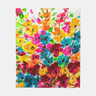 絵を描絵を描絵を描の花の質感 フリースブランケット