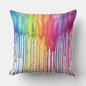 絵を描絵を描虹の水の色抽象芸術 アウトドアクッション (正面)