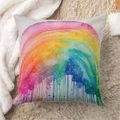 絵を描絵を描虹の水の色抽象芸術 クッション (ブランケット)