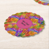 絵を描絵を描(ばちゃばちゃ)跳ねるの祝おもしろい ペーパーコースター (アングル)