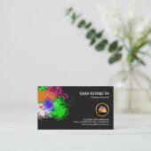 絵を描絵を描(ばちゃばちゃ)跳ねるホーム契約者 名刺 (スタンド正面)