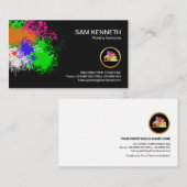 絵を描絵を描(ばちゃばちゃ)跳ねるホーム契約者 名刺 (正面/裏面)