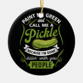 絵を描緑で漬物と呼んでくれ セラミックオーナメント (正面)