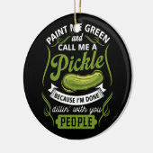 絵を描緑で漬物と呼んでくれ セラミックオーナメント (左)