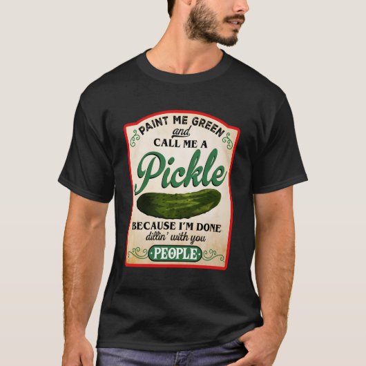 絵を描緑に漬け物と呼んで Tシャツ (正面)