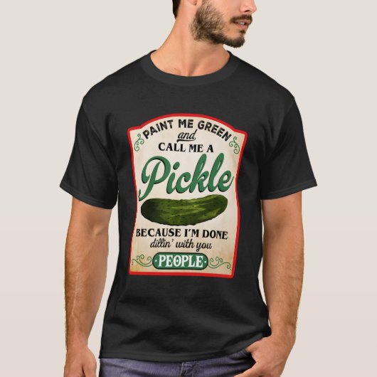 絵を描緑に漬け物と呼んで Tシャツ (正面)