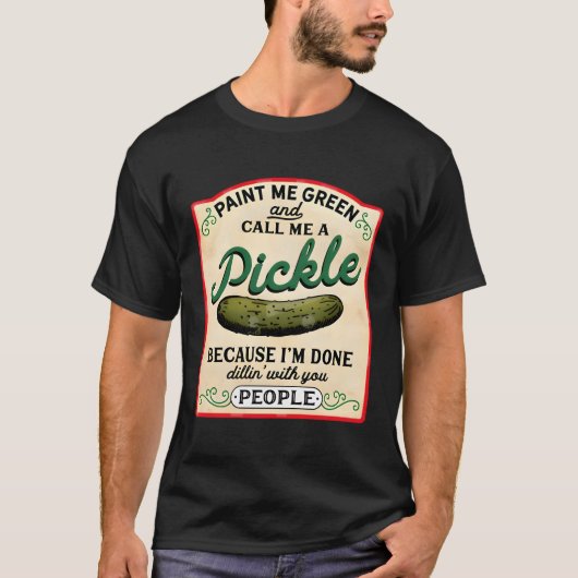 絵を描緑に漬け物と呼んで Tシャツ (正面)