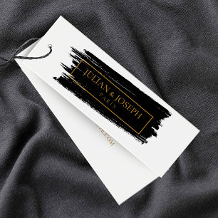 絵を描線モダン白と金ゴールドつるラベル