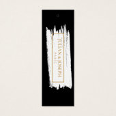 絵を描線モダン黒と金ゴールドのつるラベル (正面)