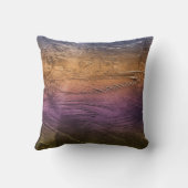 絵を描線紫色ブロンズオレンジ色の金属アクセント クッション (裏面)