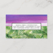 絵を描線 |パーム葉 名刺 (裏面)